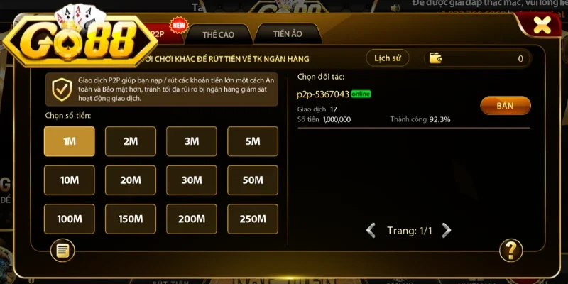 Truy cập trang chủ hệ thống Go88